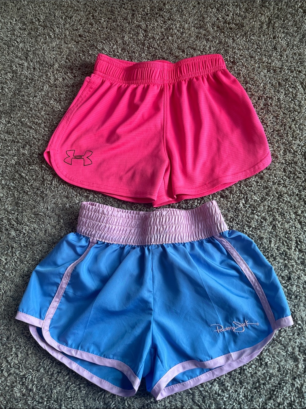 Under Armour Hot Pink & Blue Athletic Shorts Set Size 6-6x